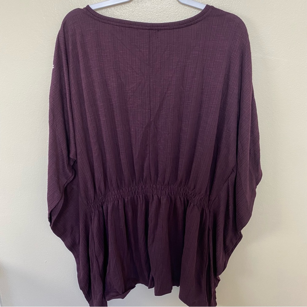 Lane Bryant Flutter Sleeve Embroidered Short Sleeve Top - Picture 6 of 8